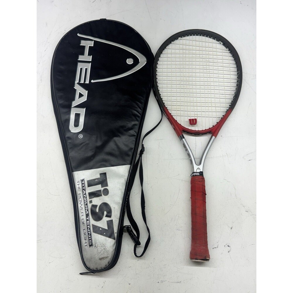 HEAD Ti.S2 Titanium Xtralong Tennis Racquet 4 1/2 Grip w/ Cover Case - READ
